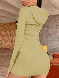 Women‘s Sweater Dress Winter DressHoodie Dress Sweater Jumper Dress Short Mini Dress White Black Gray Red Brown Beige Light Blue Long Sleeve Pure Color Ruched 2022 S M L XL XXL 3XL -Tesla Style ramnmr1631270851484