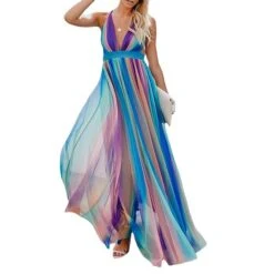 Women‘s Party Dress Strap Dress Long Dress Maxi Dress Blue Sleeveless Color Block Mesh Spring Summer Spaghetti Strap Party Party Weekend 2023 S M L XL XXL 9 Women‘s Party Dress Strap Dress Long Dress Maxi Dress Blue Sleeveless Color Block Mesh Spring Summer Spaghetti Strap Party Party Weekend 2023 S M L XL XXL -Tesla Style rebolb1640164808385