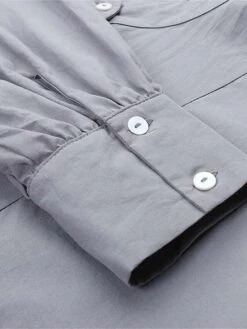 Women's Work Dress Swing Dress Semi Formal Dress Fashion Long Dress Maxi Dress Ruched Button Crew Neck Long Sleeve Plain Loose Fit Wine Blue Green Fall Winter S M L XL XXL 21 Women's Work Dress Swing Dress Semi Formal Dress Fashion Long Dress Maxi Dress Ruched Button Crew Neck Long Sleeve Plain Loose Fit Wine Blue Green Fall Winter S M L XL XXL -Tesla Style rfnjol1693300600970