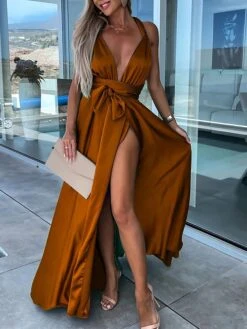 Women's Party Dress Homecoming Dress Satin Dress Pink Dress Long Dress Maxi Dress Black Light Green Wine Sleeveless Pure Color Lace Up Summer Spring Fall V Neck Fashion Evening Party Wedding Guest 32 Women's Party Dress Homecoming Dress Satin Dress Pink Dress Long Dress Maxi Dress Black Light Green Wine Sleeveless Pure Color Lace Up Summer Spring Fall V Neck Fashion Evening Party Wedding Guest -Tesla Style rfzqko1685586741331