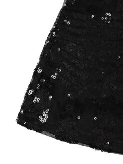Women's Party Dress Sequin Dress Homecoming Dress Mini Dress Black Gold Flakes Black Long Sleeve Geometric Sequins Spring Fall Winter High Neck Party Party Winter Dress Birthday 2022 S M L XL -Tesla Style rgomsa1677233819235