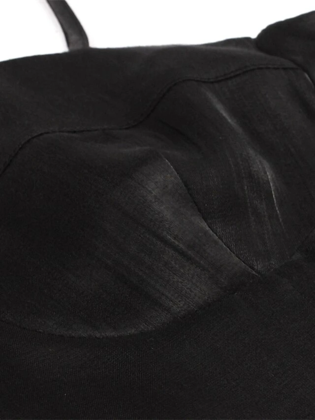 Women's Party Dress Velvet Dress Swing Dress Midi Dress Black Sleeveless Pure Color Ruched Fall Winter Autumn Spaghetti Strap Fashion Party Vacation Spring Dress 2023 S M L XL 6 Women's Party Dress Velvet Dress Swing Dress Midi Dress Black Sleeveless Pure Color Ruched Fall Winter Autumn Spaghetti Strap Fashion Party Vacation Spring Dress 2023 S M L XL - Image 4