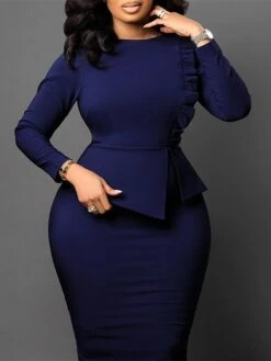 Women's Work Dress Sheath Dress Black Dress Fashion Midi Dress Ruched Split Crew Neck Long Sleeve Plain Regular Fit Black White Red Fall Winter S M L XL XXL 24 Women's Work Dress Sheath Dress Black Dress Fashion Midi Dress Ruched Split Crew Neck Long Sleeve Plain Regular Fit Black White Red Fall Winter S M L XL XXL -Tesla Style rhccxg1693206403609