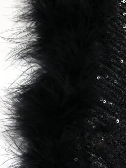 Women's Party Dress Sequin Dress Feather Dress Mini Dress Black Green Long Sleeve Pure Color Sequins Fall Winter Autumn One Shoulder Fashion 2023 S M L XL XXL -Tesla Style riogwk1697451970337