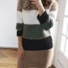 Women‘s Sweater Dress Winter Dress Casual Dress Shift Dress Midi Dress Red Blue Brown Long Sleeve Color Block Knit Fall Winter Autumn Turtleneck Mature Outdoor Daily Loose Fit 2023 S M L XL XXL 3XL -Tesla Style rlnqug1664516101472