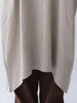 Women‘s Sweater Dress Winter Dress Shift Dress Long Dress Maxi Dress Beige Black Long Sleeve Pure Color Ruched Winter Fall Turtleneck Casual One-Size -Tesla Style rpndqx1631699932647