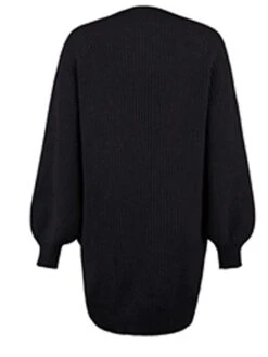 Women's Sweater Dress Winter Dress Jumper Dress Mini Dress Button Daily Date Going Out Active Fashion Crew Neck Long Sleeve 2023 Loose Fit Black Pink Color S M L XL Size -Tesla Style rpswgr1692858953024