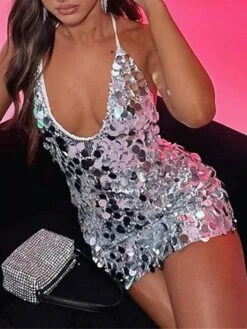 Women‘s Party Dress Sequin Dress Homecoming Dress Cocktail Dress Mini Dress Silver Sleeveless Pure Color Sparkly Glitter Sequins Spring Fall Winter Halter Neck Fashion Birthday Vacation 2023 S M L 28 Women‘s Party Dress Sequin Dress Homecoming Dress Cocktail Dress Mini Dress Silver Sleeveless Pure Color Sparkly Glitter Sequins Spring Fall Winter Halter Neck Fashion Birthday Vacation 2023 S M L -Tesla Style rrcqmm1693983147902