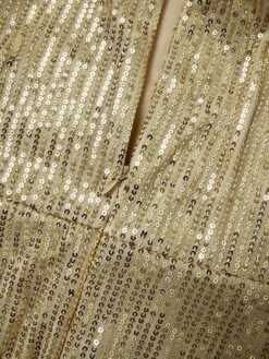 Women's Party Dress Sequin Dress Cocktail Dress Long Dress Maxi Dress Gold Sleeveless Pure Color Sequins Summer Spring Fall Halter Neck Fashion Party Birthday Wedding Guest Slim 2023 S M L XL -Tesla Style rsduvp1677574434385