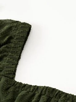 Women's Work Dress Black Dress Semi Formal Dress Fashion Mini Dress Ruched Square Neck Long Sleeve Plain Loose Fit Black Red Army Green Fall S M L XL -Tesla Style rsztei1693300581343