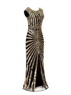 Women‘s Halloween Dress Prom Dress Party Dress Sequin Dress Black Dress Long Dress Maxi Dress Silver Pink Sleeveless Pure Color Sequins Summer Spring Crew Neck Party Evening Party Vacation -Tesla Style rtxgvo1676602830568