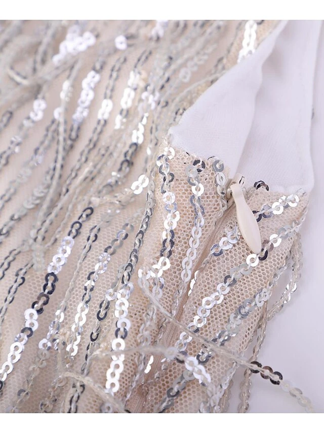 Women's Party Dress Fringe Dress Sequin Dress Mini Dress Silver Sleeveless Pure Color Sequins Summer Spring V Neck Stylish Party Wedding Guest 2023 S M L XL XXL 8 Women's Party Dress Fringe Dress Sequin Dress Mini Dress Silver Sleeveless Pure Color Sequins Summer Spring V Neck Stylish Party Wedding Guest 2023 S M L XL XXL - Image 6