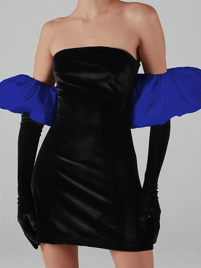 Women's Party Dress Velvet Dress Homecoming Dress Mini Dress Black White Pink Long Sleeve Color Block Backless Spring Fall Winter Strapless Fashion Winter Dress Wedding Guest Birthday Loose Fit 2023 12 Women's Party Dress Velvet Dress Homecoming Dress Mini Dress Black White Pink Long Sleeve Color Block Backless Spring Fall Winter Strapless Fashion Winter Dress Wedding Guest Birthday Loose Fit 2023 - Image 10