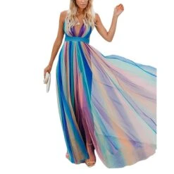 Women‘s Party Dress Strap Dress Long Dress Maxi Dress Blue Sleeveless Color Block Mesh Spring Summer Spaghetti Strap Party Party Weekend 2023 S M L XL XXL 8 Women‘s Party Dress Strap Dress Long Dress Maxi Dress Blue Sleeveless Color Block Mesh Spring Summer Spaghetti Strap Party Party Weekend 2023 S M L XL XXL -Tesla Style rzozwt1640164808067