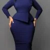 Women's Work Dress Sheath Dress Black Dress Fashion Midi Dress Ruched Split Crew Neck Long Sleeve Plain Regular Fit Black White Red Fall Winter S M L XL XXL 2 Women's Work Dress Sheath Dress Black Dress Fashion Midi Dress Ruched Split Crew Neck Long Sleeve Plain Regular Fit Black White Red Fall Winter S M L XL XXL -Tesla Style sapkiu1693206402520