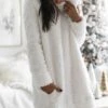 Women‘s Sweater Dress Winter Dress Mini Dress Black White Pink Long Sleeve Pure Color Fall Winter Autumn Crew Neck Hot Fall Dress 2022 S M L XL