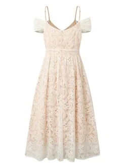 Women‘s Party Dress Lace Dress Cocktail Dress Special Occasion Holiday Wedding Guest Midi Dress Party Stylish V Neck Short Sleeve Lace Backless Loose Fit Beige Flower S M L XL 2XL 11 Women‘s Party Dress Lace Dress Cocktail Dress Special Occasion Holiday Wedding Guest Midi Dress Party Stylish V Neck Short Sleeve Lace Backless Loose Fit Beige Flower S M L XL 2XL -Tesla Style sbyskk1684134729374