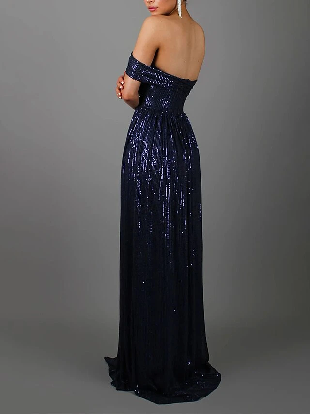 Women's Prom Dress Party Dress Sequin Dress Long Dress Maxi Dress Pink Wine Blue Short Sleeve Pure Color Sequins Summer Spring Off Shoulder Party Wedding Guest Birthday Evening Party Slim 2023 S M L 15 Women's Prom Dress Party Dress Sequin Dress Long Dress Maxi Dress Pink Wine Blue Short Sleeve Pure Color Sequins Summer Spring Off Shoulder Party Wedding Guest Birthday Evening Party Slim 2023 S M L - Image 13