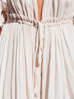 Women's Long Dress Maxi Dress Party Dress Casual Dress Swing Dress Pure Color Fashion Casual Outdoor Daily Vacation Ruffle Backless Short Sleeve V Neck Dress Loose Fit ArmyGreen White Red Summer -Tesla Style sfsbxc1676277822015