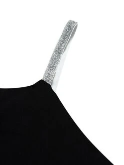 Women‘s Cocktail Party Dress Homecoming Dress Wedding Guest Dress Fringe Dress Mini Dress Black Sleeveless Pure Color Tassel Fringe Spring Summer Spaghetti Strap Hot Date 2023 S M L XL -Tesla Style siuhbn1677574996117