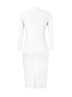 Women's Work Dress Sheath Dress Black Dress Fashion Midi Dress Ruched Split Crew Neck Long Sleeve Plain Regular Fit Black White Red Fall Winter S M L XL XXL 34 Women's Work Dress Sheath Dress Black Dress Fashion Midi Dress Ruched Split Crew Neck Long Sleeve Plain Regular Fit Black White Red Fall Winter S M L XL XXL -Tesla Style sloyyo1693206408359