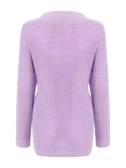 Women's Sweater Dress Jumper Dress Knit Dress Mini Dress Warm Pure Color Outdoor Casual Going Out Crew Neck Long Sleeve 2023 Loose Fit Black Pink Red S M L XL -Tesla Style smhcqf1694166176941