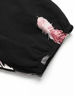 Women's Work Dress Casual Dress Swing Dress Fashion Winter Dress Daily Midi Dress Button Split V Neck Long Sleeve Print Regular Fit Black Fall Winter S M L XL -Tesla Style srdafp1695096216550