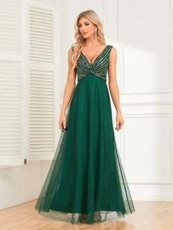 Women's Party Dress Sequin Dress Swing Dress Long Dress Maxi Dress Dark Green Sleeveless Pure Color Sequins Summer Spring Fall V Neck Formal Wedding Guest Evening Party 2023 S M L XL 14 Women's Party Dress Sequin Dress Swing Dress Long Dress Maxi Dress Dark Green Sleeveless Pure Color Sequins Summer Spring Fall V Neck Formal Wedding Guest Evening Party 2023 S M L XL -Tesla Style svpbdo1697090010010
