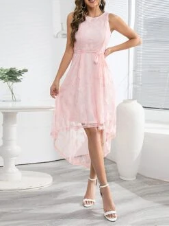 Women's Party Dress Lace Dress Homecoming Dress Midi Dress White Pink Red Sleeveless Pure Color Lace Up Summer Spring Crew Neck Fashion Wedding Guest Vacation 2023 S M L XL 2XL 24 Women's Party Dress Lace Dress Homecoming Dress Midi Dress White Pink Red Sleeveless Pure Color Lace Up Summer Spring Crew Neck Fashion Wedding Guest Vacation 2023 S M L XL 2XL -Tesla Style tadhbi1678342899017