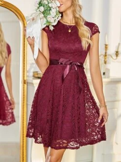 Women‘s Christmas Party Dress Lace Dress Cocktail Dress Midi Dress Pink Wine Navy Blue Short Sleeve Pure Color Lace Spring Fall Winter V Neck Fashion Winter Dress Wedding Guest Vacation 2023 14 Women‘s Christmas Party Dress Lace Dress Cocktail Dress Midi Dress Pink Wine Navy Blue Short Sleeve Pure Color Lace Spring Fall Winter V Neck Fashion Winter Dress Wedding Guest Vacation 2023 -Tesla Style talaeh1692179188292