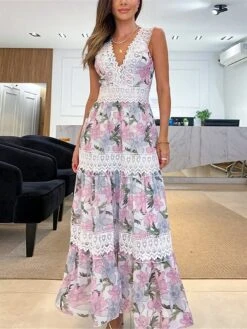 Women's Prom Dress Party Dress Lace Dress Long Dress Maxi Dress White Green Sleeveless Floral Lace Summer Spring Fall V Neck Fashion Evening Party Wedding Guest Vacation 2023 S M L XL 9 Women's Prom Dress Party Dress Lace Dress Long Dress Maxi Dress White Green Sleeveless Floral Lace Summer Spring Fall V Neck Fashion Evening Party Wedding Guest Vacation 2023 S M L XL -Tesla Style tbdunq1687838096240