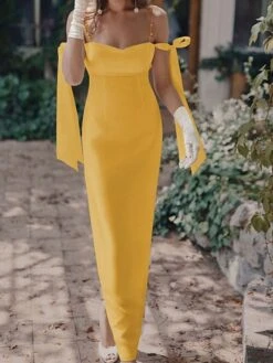 Women‘s Party Dress Satin Dress Sheath Dress Long Dress Maxi Dress Green Black Blue Sleeveless Pure Color Mesh Spring Summer Off Shoulder Modern Party Slim 2023 S M L XL XXL -Tesla Style tbsosk1645181425433