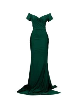 Women's Prom Dress Party Dress Satin Dress Long Dress Maxi Dress Black Red Blue Sleeveless Pure Color Ruched Summer Spring Fall Off Shoulder Fashion Party Evening Party Wedding Guest 2023 S M L XL 2XL -Tesla Style thyksz1685095687101