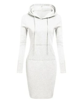 Women's Casual Dress Hoodie Dress Mini Dress Daily Basic Outdoor Home Holiday Crew Neck Print Striped Regular Fit Black White Yellow S M L XL XXL -Tesla Style tjqwnv1692935724125