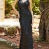 Women‘s Prom Dress Party Dress Sequin Dress Long Dress Maxi Dress Black Sleeveless Pure Color Sparkly Glitter Sequins Spring Fall Winter Halter Neck Fashion Wedding Guest Birthday Evening -Tesla Style tqeewd1693983144200