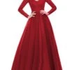 Women‘s Formal Party Dress Wedding Guest Dress Lace Dress Sheath Dress Long Dress Maxi Dress Red Long Sleeve Pure Color Lace Winter Fall Autumn V Neck Winter Dress Slim S M L XL 1 Women‘s Formal Party Dress Wedding Guest Dress Lace Dress Sheath Dress Long Dress Maxi Dress Red Long Sleeve Pure Color Lace Winter Fall Autumn V Neck Winter Dress Slim S M L XL -Tesla Style trfcav1658901259640