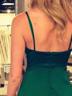 Women's Party Dress Satin Dress Emerald Green Dress Long Dress Maxi Dress White Pink Wine Sleeveless Pure Color Split Summer Spring Spaghetti Strap Elegant Party Vacation Spring Dress 2023 S M L XL -Tesla Style trmprl1644836938204