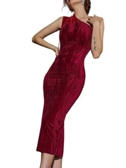 Women's Party Dress Velvet Dress Cocktail Dress Midi Dress Wine Dark Green Sleeveless Pure Color Split Spring Fall Winter One Shoulder Fashion Birthday Wedding Guest Vacation 2023 S M L XL 19 Women's Party Dress Velvet Dress Cocktail Dress Midi Dress Wine Dark Green Sleeveless Pure Color Split Spring Fall Winter One Shoulder Fashion Birthday Wedding Guest Vacation 2023 S M L XL -Tesla Style trxxzs1692858603190