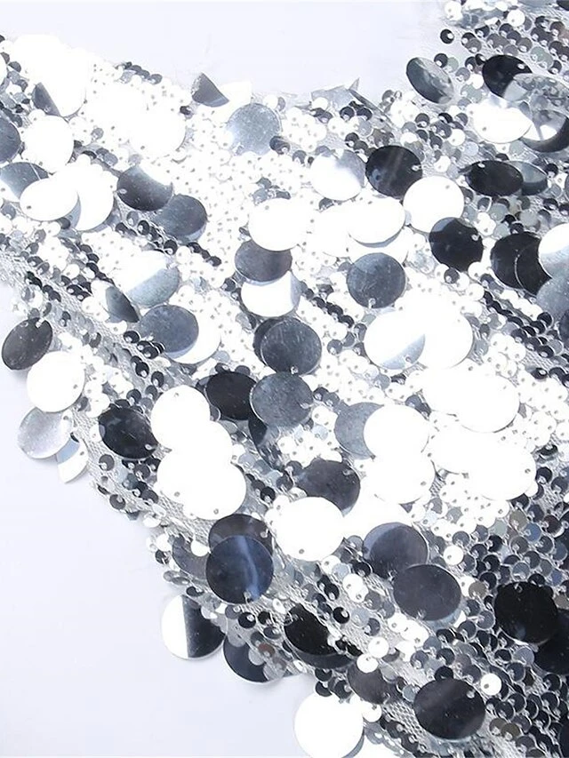 Women‘s Party Dress Sequin Dress Homecoming Dress Cocktail Dress Mini Dress Silver Sleeveless Pure Color Sparkly Glitter Sequins Spring Fall Winter Halter Neck Fashion Birthday Vacation 2023 S M L 16 Women‘s Party Dress Sequin Dress Homecoming Dress Cocktail Dress Mini Dress Silver Sleeveless Pure Color Sparkly Glitter Sequins Spring Fall Winter Halter Neck Fashion Birthday Vacation 2023 S M L - Image 14