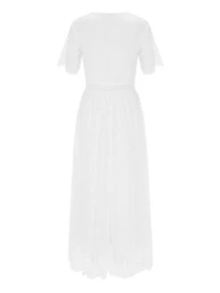 Women's Party Dress Lace Dress Swing Dress Long Dress Maxi Dress Pink White Short Sleeve Pure Color Lace Spring Summer V Neck Modern 2023 S M L XL XXL 26 Women's Party Dress Lace Dress Swing Dress Long Dress Maxi Dress Pink White Short Sleeve Pure Color Lace Spring Summer V Neck Modern 2023 S M L XL XXL -Tesla Style tvecao1652151596706