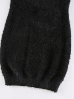 Women's Sweater Dress Winter Dress Jumper Dress Mini Dress Ruched Outdoor Street Daily Active Fashion V Neck Long Sleeve 2023 Slim Black Brown Color S M L Size -Tesla Style tvkjah1692862201581