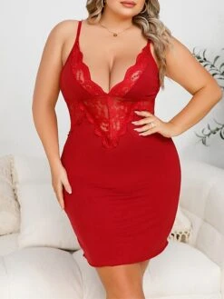 Women's Casual Dress Strap Dress Mini Dress Daily Casual Lace Solid Color Strap Home Lounge Black Wine 2023 Summer Spring XL XXL 3XL 4XL