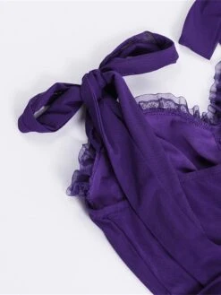 Women‘s Halloween Dress Party Dress Cocktail Dress Wedding Guest Dress Mini Dress Black Purple Sleeveless Pure Color Lace Spring Fall Winter Spaghetti Strap Fashion Birthday Wedding Guest 2023 S M L -Tesla Style tyffis1693808845597