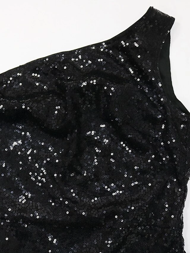 Women's Party Dress Fringe Dress Sequin Dress Long Dress Maxi Dress Black White Red Sleeveless Pure Color Sequins Summer Spring One Shoulder Fashion Party Spring Dress Slim 2023 S M L XL XXL 11 Women's Party Dress Fringe Dress Sequin Dress Long Dress Maxi Dress Black White Red Sleeveless Pure Color Sequins Summer Spring One Shoulder Fashion Party Spring Dress Slim 2023 S M L XL XXL - Image 9