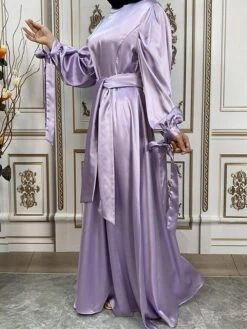 Women's Long Dress Maxi Dress Party Dress Casual Dress Satin Dress Pure Color Fashion Streetwear Outdoor Daily Holiday Lace Up Ruched Long Sleeve Stand Collar Dress Loose Fit Black Royal Blue Purple 25 Women's Long Dress Maxi Dress Party Dress Casual Dress Satin Dress Pure Color Fashion Streetwear Outdoor Daily Holiday Lace Up Ruched Long Sleeve Stand Collar Dress Loose Fit Black Royal Blue Purple -Tesla Style uheteu1679455519421