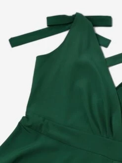 Women‘s Prom Party Dress Swing Dress Long Dress Maxi Dress Green Wine Khaki Sleeveless Pure Color Ruched Spring Summer V Neck Party Wedding Guest Loose Fit 2023 S M L XL -Tesla Style uhjxhr1650943481396