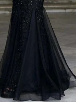 Women‘s Formal Party Dress Lace Dress Black Dress Long Dress Maxi Dress Black Long Sleeve Pure Color Lace Fall Spring Autumn V Neck Hot Winter Dress Evening Party 2023 S M L XL -Tesla Style ukrajk1648709448919