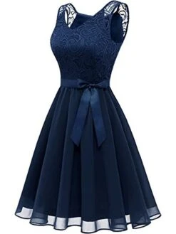 Women's Party Dress Homecoming Dress Cocktail Dress Midi Dress Wine Dark Blue Sleeveless Pure Color Lace Summer Spring V Neck Fashion Wedding Guest Birthday Vacation 2023 S M L XL 2XL -Tesla Style ulhzju1678950788604