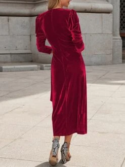 Women's Party Dress Velvet Dress Cocktail Dress Midi Dress Black Red Royal Blue Long Sleeve Pure Color Lace Up Spring Fall Winter V Neck Fashion Winter Dress Wedding Guest Vacation 2023 S M L XL 25 Women's Party Dress Velvet Dress Cocktail Dress Midi Dress Black Red Royal Blue Long Sleeve Pure Color Lace Up Spring Fall Winter V Neck Fashion Winter Dress Wedding Guest Vacation 2023 S M L XL -Tesla Style umdqtk1692858674638