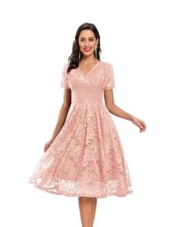 Women's Party Dress Lace Dress Homecoming Dress Midi Dress Black Pink Wine Short Sleeve Pure Color Lace Summer Spring Fall V Neck Fashion Evening Party Wedding Guest Fall Dress 2023 S M L XL 20 Women's Party Dress Lace Dress Homecoming Dress Midi Dress Black Pink Wine Short Sleeve Pure Color Lace Summer Spring Fall V Neck Fashion Evening Party Wedding Guest Fall Dress 2023 S M L XL -Tesla Style usjdjl1678263168659